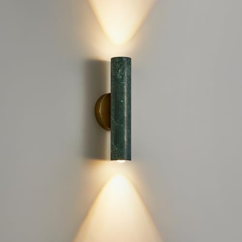 Green Marble Cylinder Wall Sconce