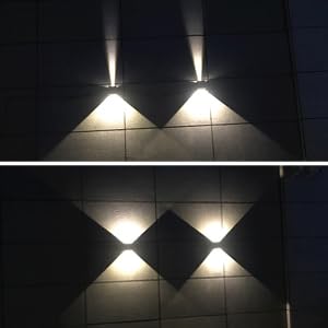 4‑Pack 20W LED Outdoor Porch Wall Light