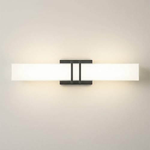 Exeter 24" Wide Black LED Bathroom Vanity Modern Wall Mount Light Fixture