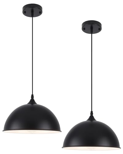 Black Pendant Lights Kitchen Island 2 Pack (2 Count)