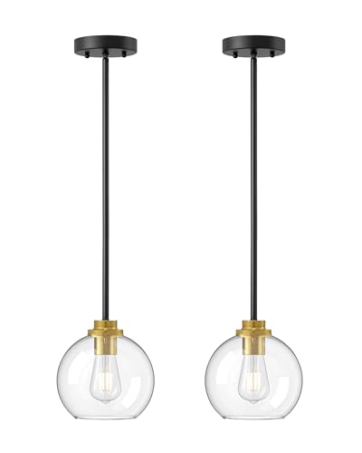 Mid Century Kitchen Pendant Lighting Over Island 2 Pack (2 Count)