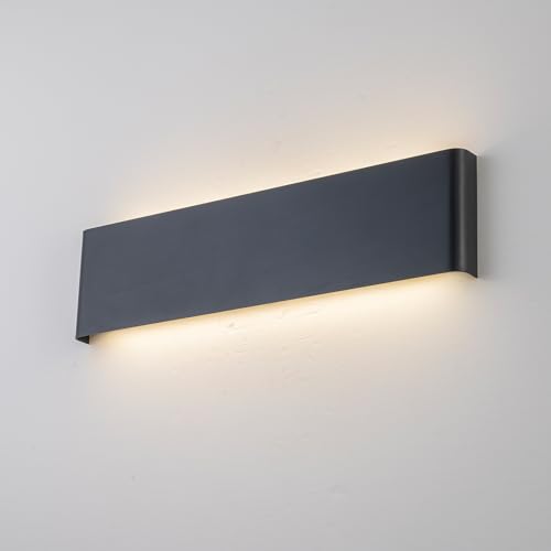 21.6" Black 5CCT LED Wall Sconces 2 Pack