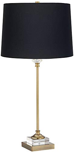 Julia 29 1 2" Tall Buffet Table Lamp Gold Crystal Black Traditional Shade