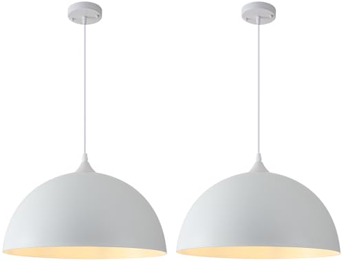 White Pendant Lights Kitchen Island (2 Count)