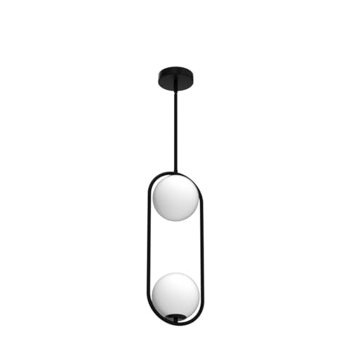 Modern 2 Light Pendant Light Kitchen Island Globe Glass Lampshade