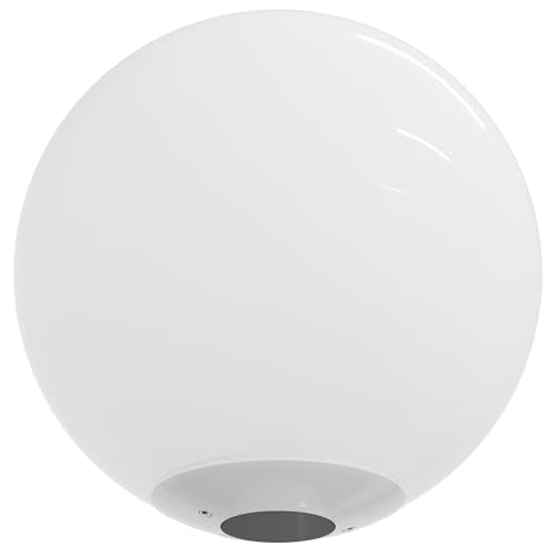 12" White Post Globe Combo