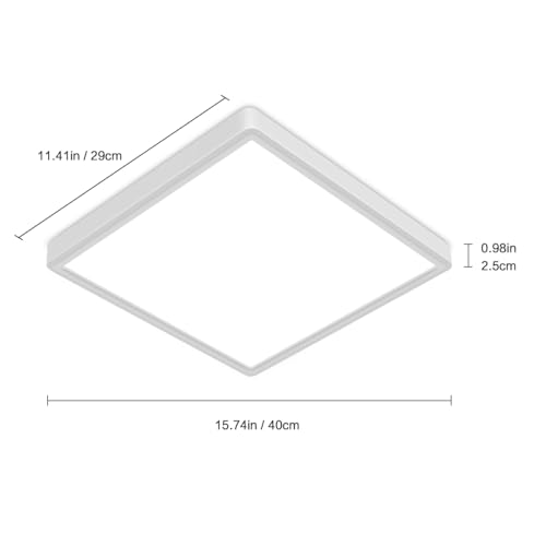 12 inch Dimmable LED Flush Mount Ceiling Light with Remote