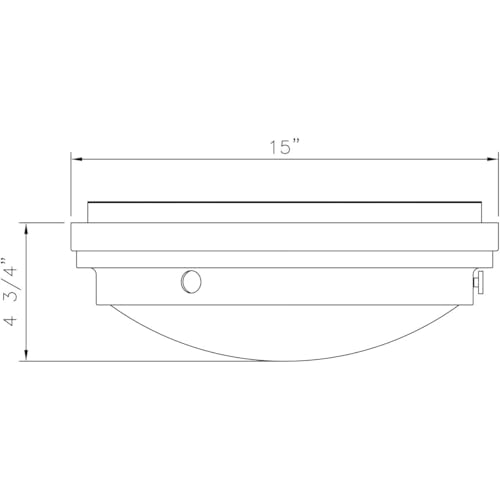 6-3350-16-322 Lucerne Industrial White Glass Flush Mount, 3-Light 180 Total Watts, 5" H x 15" W, Warm Brass