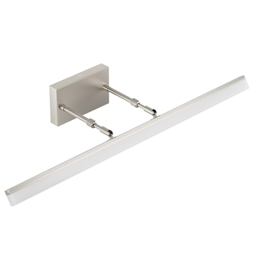 31.5 inch Modern Brushed Nickel Vanity Light Adjustable Bathroom Light Fixtures Over Mirror Rotatable Vanity Lighting 5500K