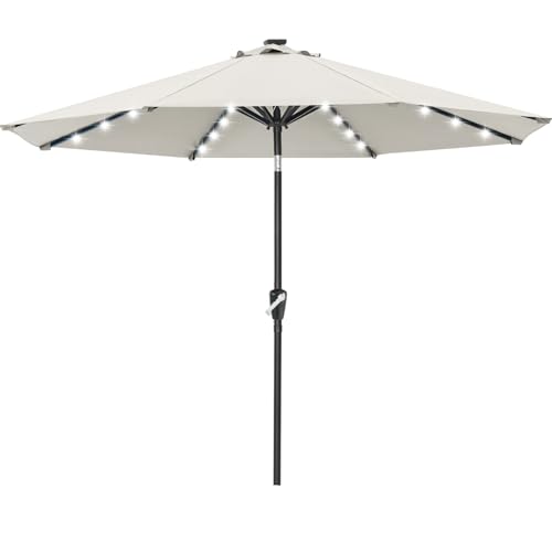 Solar Led Patio Umbrella with 32 Lights 10FT
