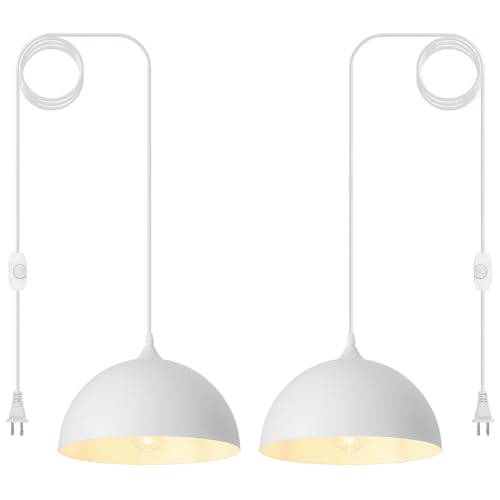 White Plug in Pendant Light (2 Count)