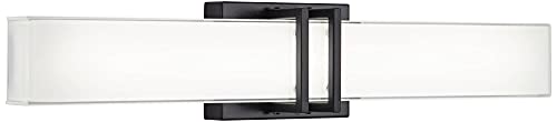 Exeter 24" Wide Black LED Bathroom Vanity Modern Wall Mount Light Fixture