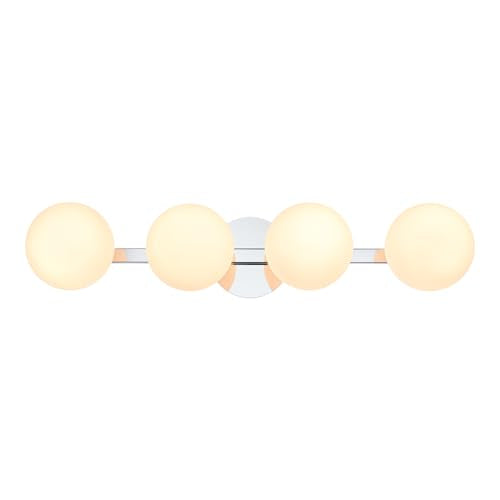 Chrome Globe Bathroom Vanity Light Fixtures