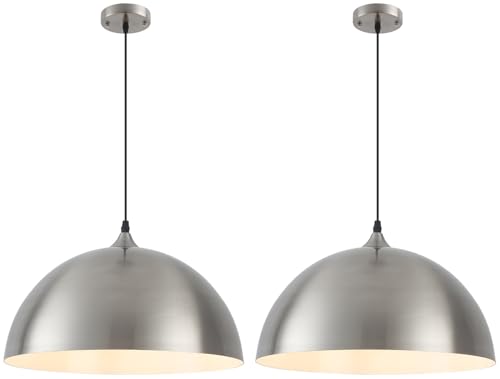 Brushed Nickel Pendant Lights Kitchen Island (2 Count)