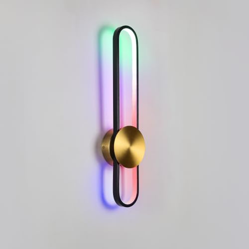 RGB Modern Wall Sconce Dimmable LED Wall Light Fixture with Remote & APP