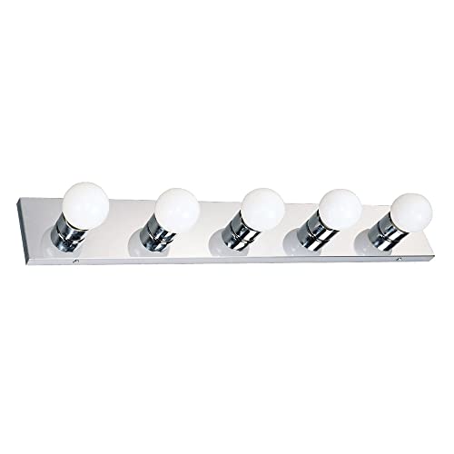 509653 5 Light Vanity Strip Light Contemporary Dimmable for Bathroom