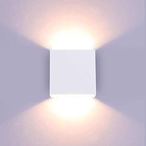 White Modern LED Wall Light Dimmable Mini Wall Sconce Warm White