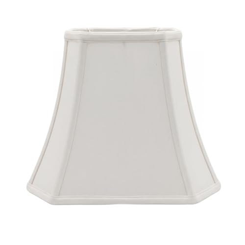 BSO-710-14WH-2 Rectangle Cut Corner Basic Lamp Shade, (6x8) x (9x14) x 10.5, White, 2-Pack (2 Count)