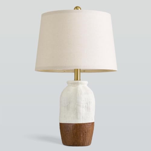 22.5" White Ceramic Table Lamps for Bedroom