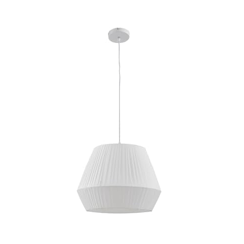 White Fabric Pendant Light Shade