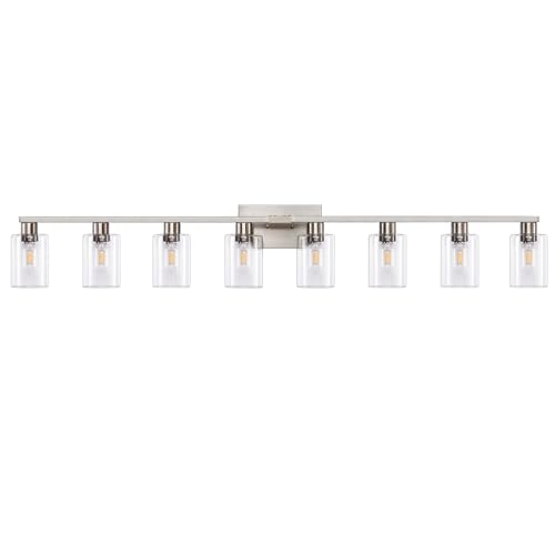 8 Light Brushed Nickel Vanity Light Fixtures