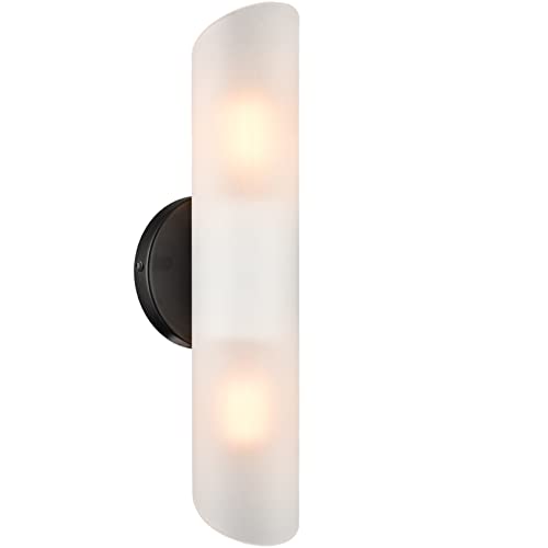 Modern Farmhouse Black Bathroom Light Fixtures Wall Sconces Set of Two Cylinder Sconce Lighting (2 Count)