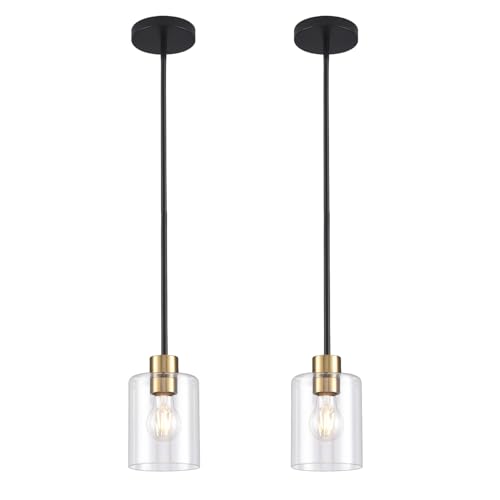 Black Brass Pendant Lights Kitchen Island (2 Count)