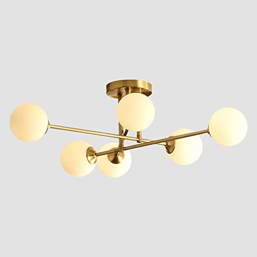 Modern Globe Sputnik Flush Mount Ceiling Light Mid Century 6
