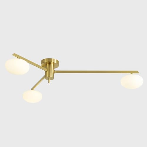 3 Light Gold Sputnik Ceiling Light Fixture
