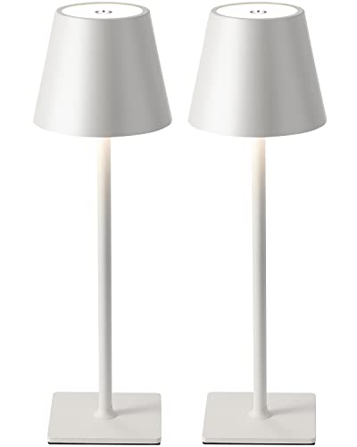 2 Pack Cordless White Table Lamps (2 Count)