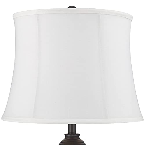 Lynn 26" Tall Buffet Table Lamps Set of 2 Bronze Brown White Dark (2 Count)