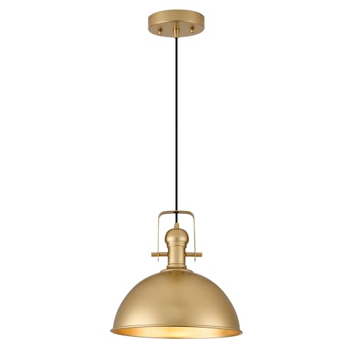 12 Inch Gold Modern Pendant Lights for Kitchen Island 1 Pack