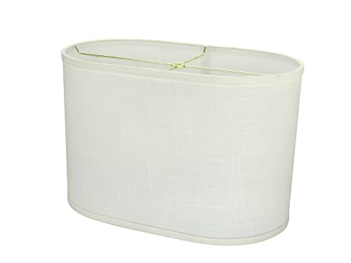 37051A Transitional Oval Hardback Shaped Spider Construction Lamp Shade in Off