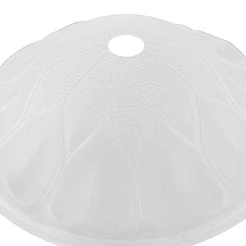 23116-01, Frosted Replacement Glass Shade for Medium Base Socket Torchiere Lamp, Swag Lamp and Pendant, 1-5/8" Fitter x 15-5/8" Diameter x 5-1/8" High., 15-5/8" x 5-3/8"