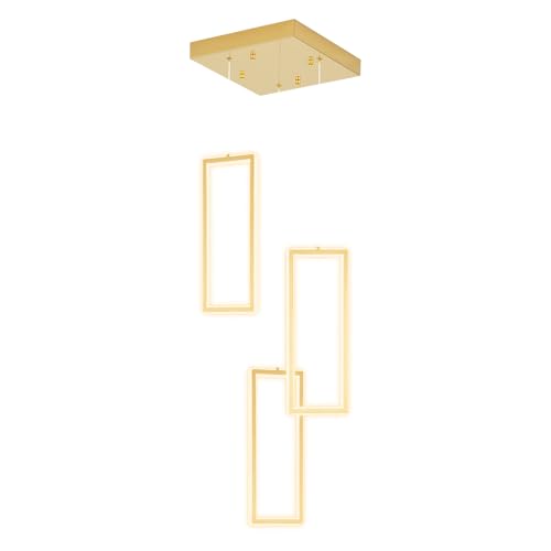 Modern LED Chandelier Adjustable Hanging Gold Pendant Light Fixture 3