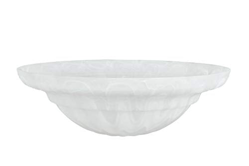 23091 01A Alabaster Transitional Style Replacement Torchiere Glass Shade