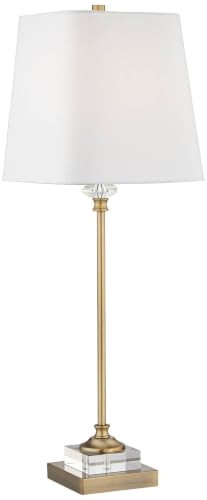 Julia 29 1 2" Brass Tall Buffet Table Lamp Gold Crystal with USB Dimmer