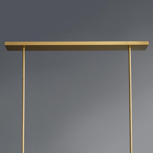67 Inch Gold Candle Rectangular Chandelier