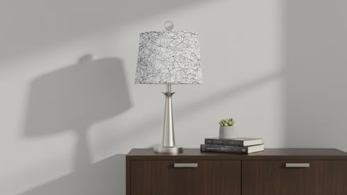 32148A Transitional Hardback Empire Shaped Spider Construction Lamp Shade in Black & White