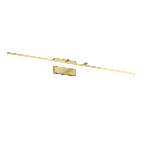 Brushed Brass Vanity Light Fixtures 40inch Modern LED Bathroom Fixtures Gold Vanity Lighing for Bathroom Wall Light Fixtures 5500K