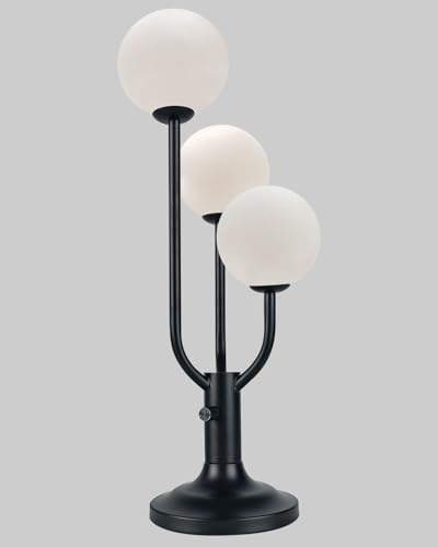 Modern Globe Table Lamp for Bedroom Dimmable Round Ball Lamp
