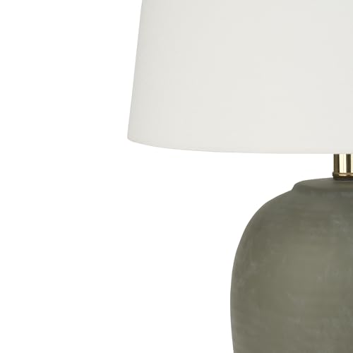 Home 23" Olive Green Ceramic Pot Table Lamp for Bedroom