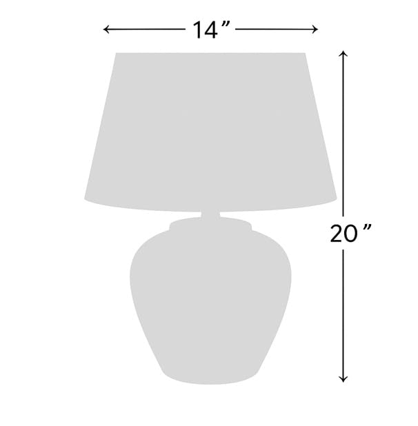Home 20" Rustic Terracotta Ceramic Table Lamp with Fabric Shade