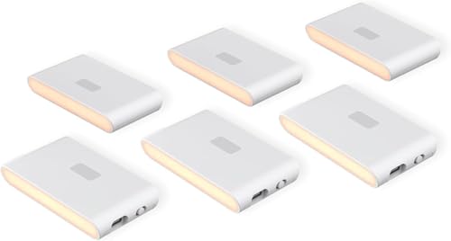 Rechargeable Motion Sensor Magnetic Mount Night Lights (6 Count)