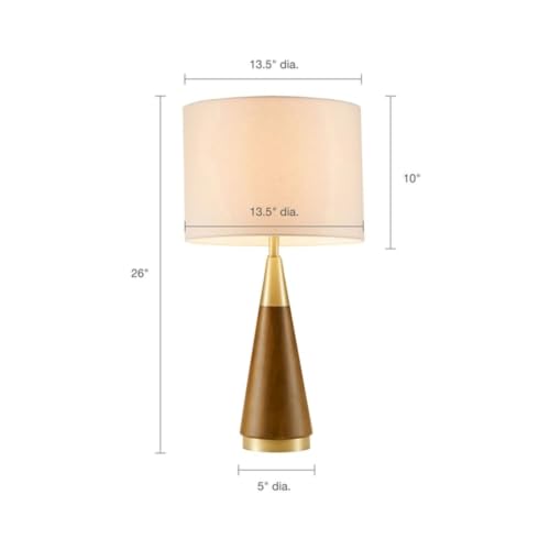 Chrislie Gold White Mid Century Modern Table Lamp