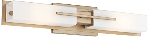 Midtown 23 1 2" Wide Burnished Brass Modern Bath Wall 2