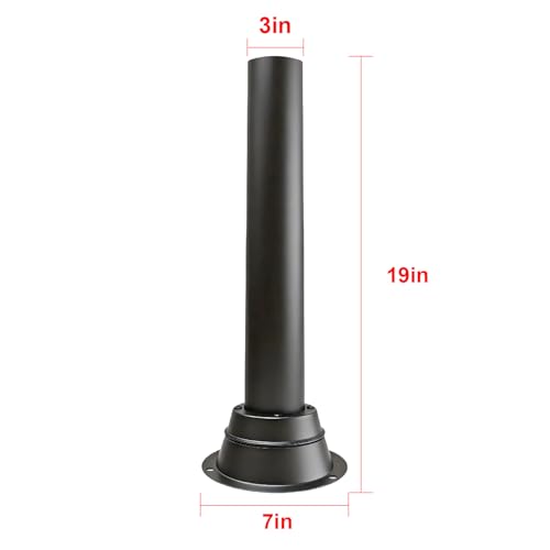 2 Pack Black Outdoor Lamp Post with Base