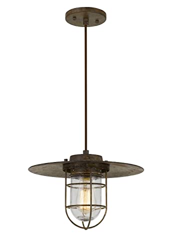 Owenton Old Industrial Metal Pendant with Glass Shield