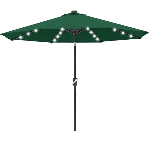 Solar Led Patio Umbrella with 32 Lights 11FT