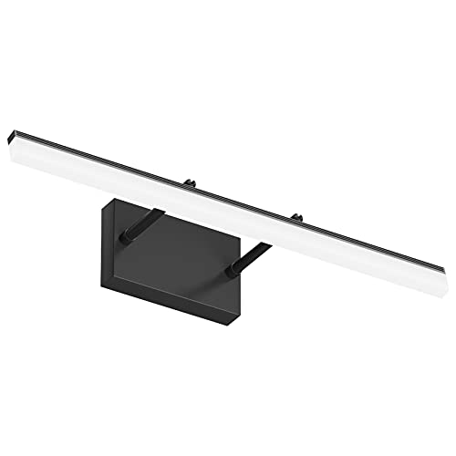 24 inch Black LED Vanity Light Adjustable Modern Bathroom Vanity Light Fixtures Over Mirror 5500K